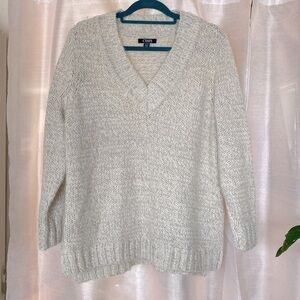 Chunky knit sweater V-neck XL
